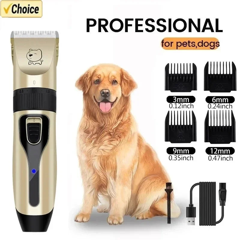 Pro Groom Pet Clipper – USB Rechargeable Quiet Hair Trimmer for Dogs & Cats
