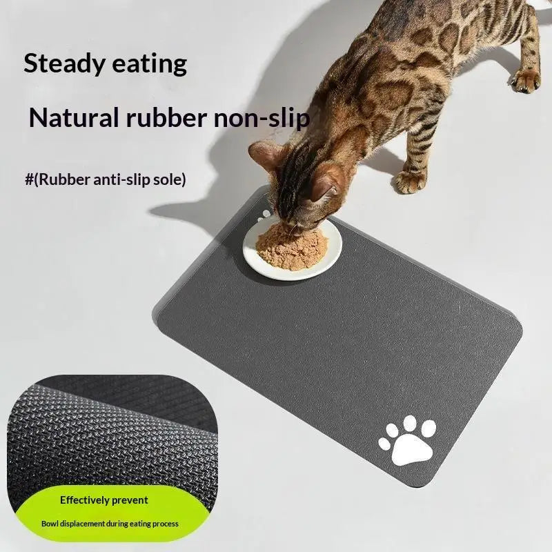 Quick-Dry Pet Bowl Mat – Absorbent, Waterproof & Non-Slip