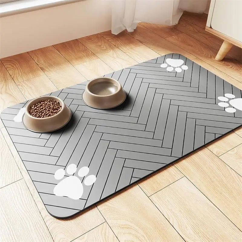 Quick-Dry Pet Bowl Mat – Absorbent, Waterproof & Non-Slip