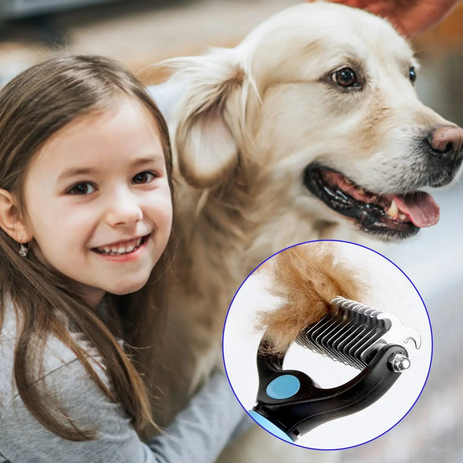 Pet Dematting & Deshedding Brush