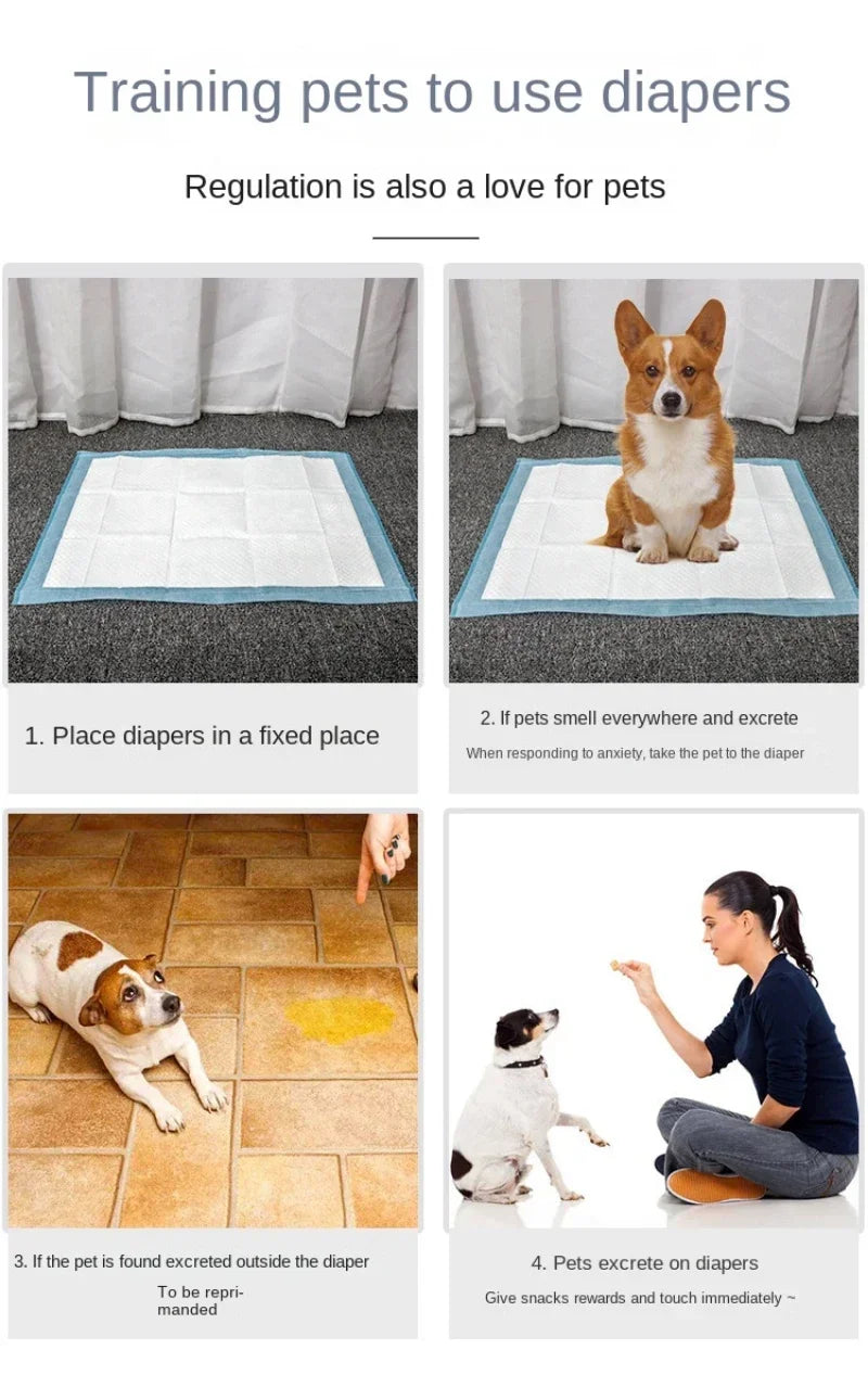 Absorbent Dog Pee Pads – Disposable Puppy Potty Training Mats
