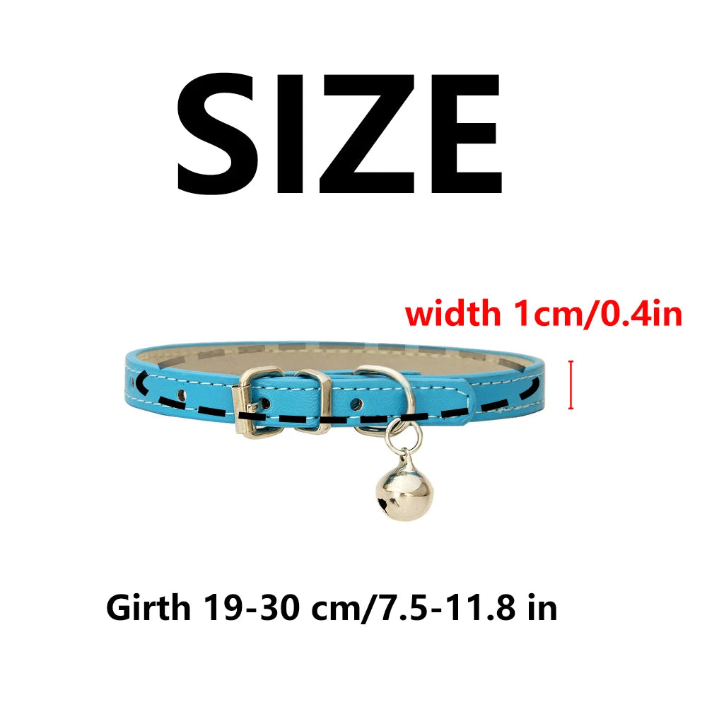 Soft Leather Cat & Small Dog Collar