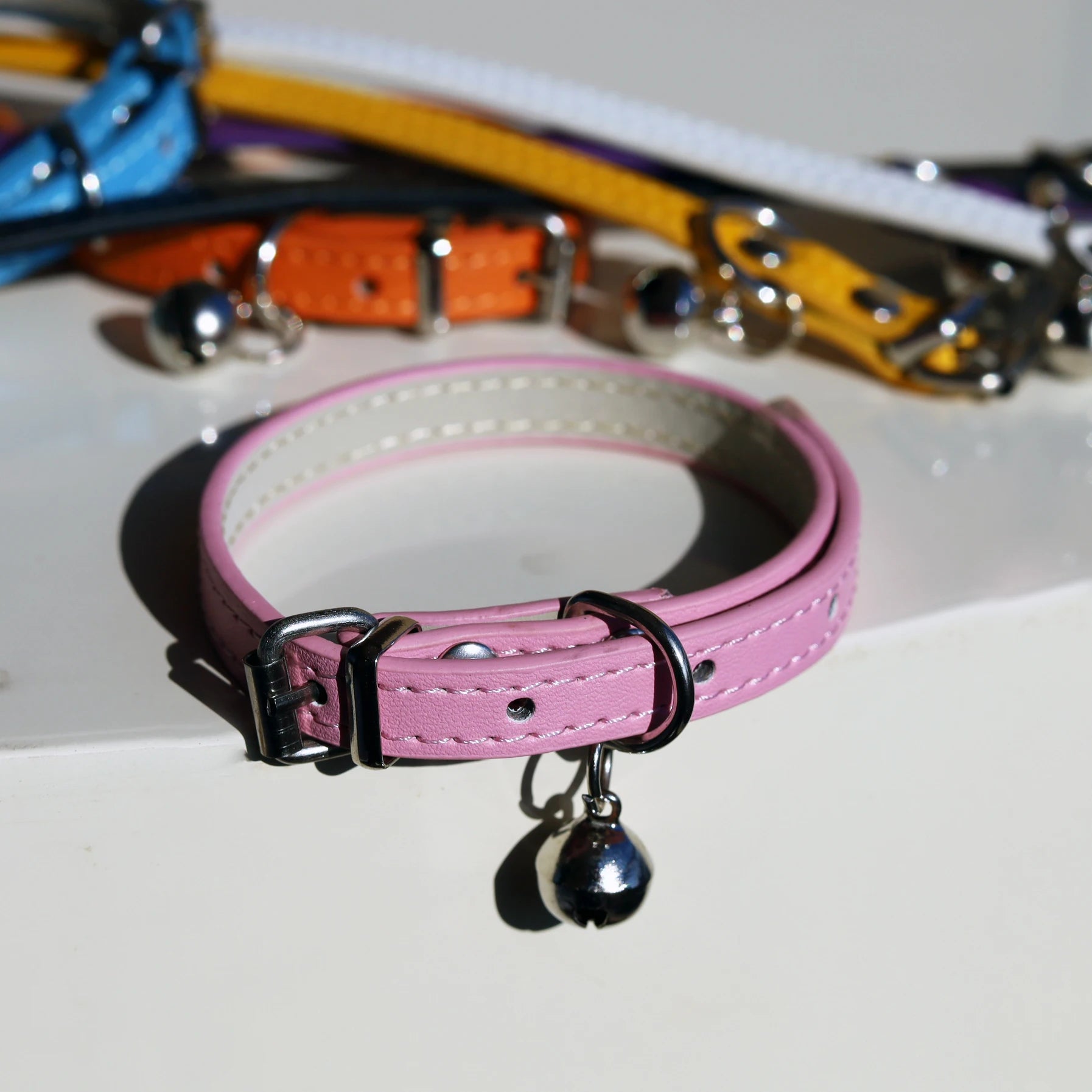 Soft Leather Cat & Small Dog Collar