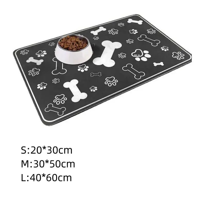Quick-Dry Pet Bowl Mat – Absorbent, Waterproof & Non-Slip