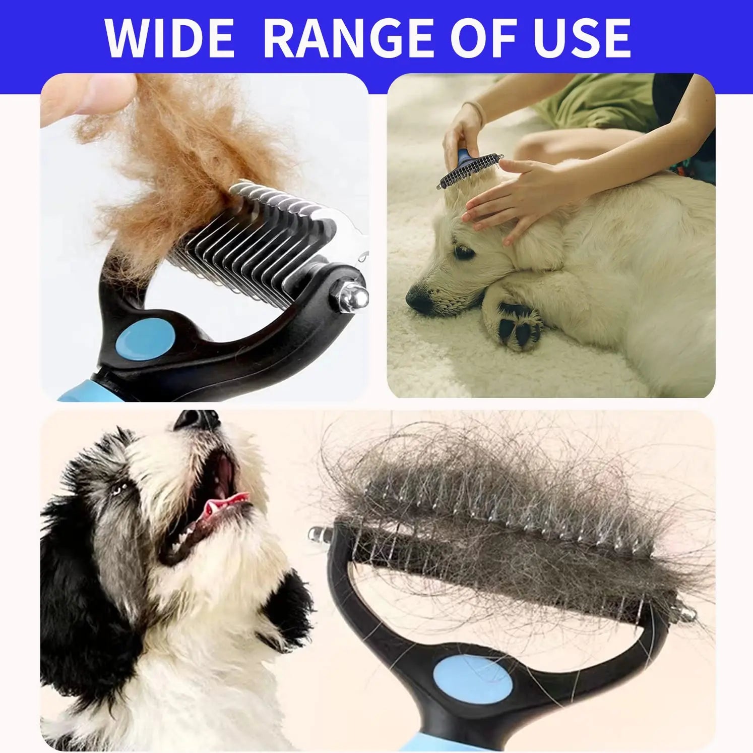 Pet Dematting & Deshedding Brush