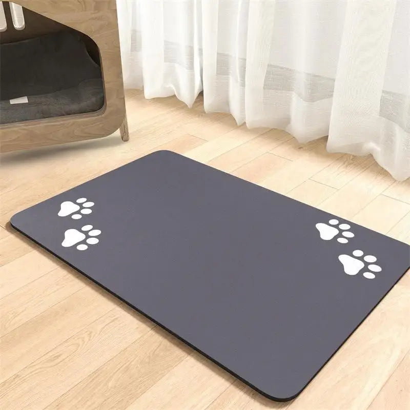Quick-Dry Pet Bowl Mat – Absorbent, Waterproof & Non-Slip