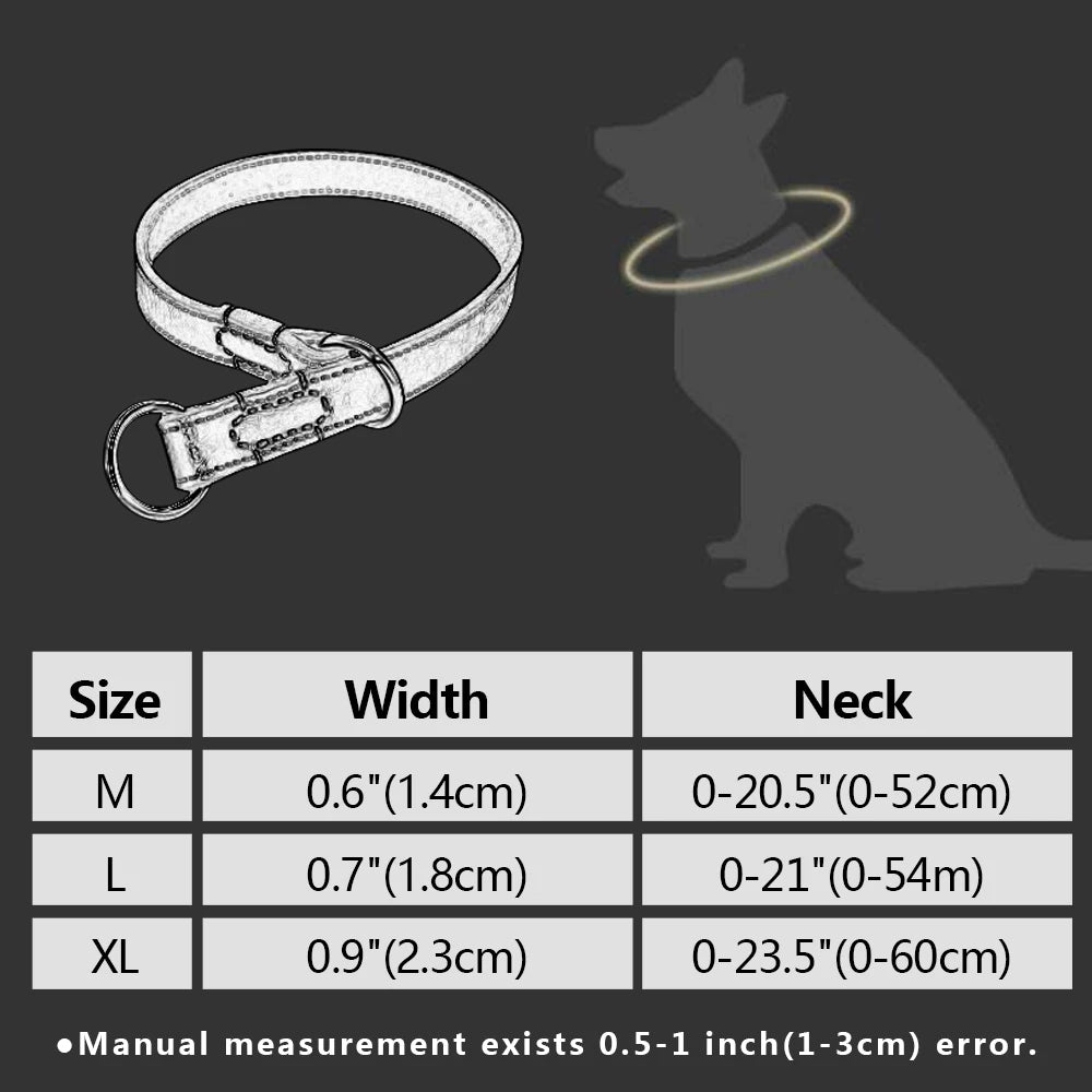 Durable Slip Real Leather Dog Collars Medium Large Dogs Choke Training Collar for Labrador German Shepherd Pet Black Brown