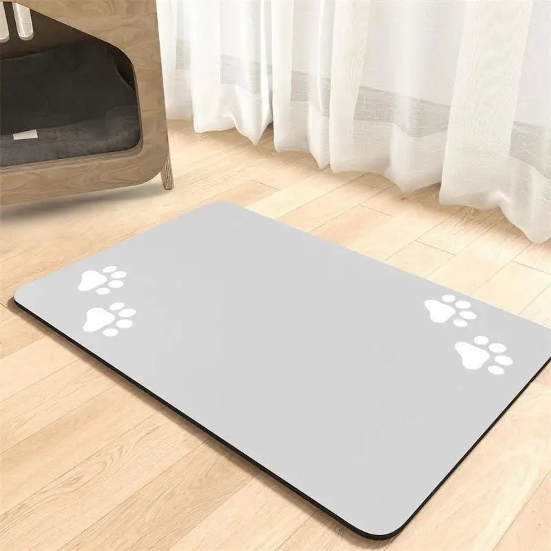 Quick-Dry Pet Bowl Mat – Absorbent, Waterproof & Non-Slip