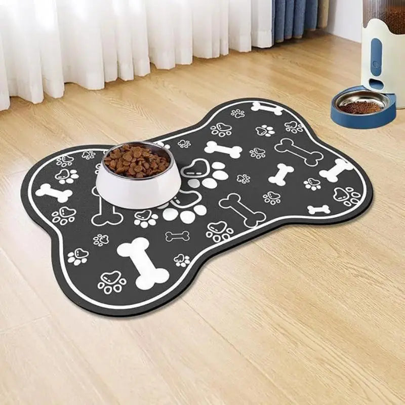 Quick-Dry Pet Bowl Mat – Absorbent, Waterproof & Non-Slip