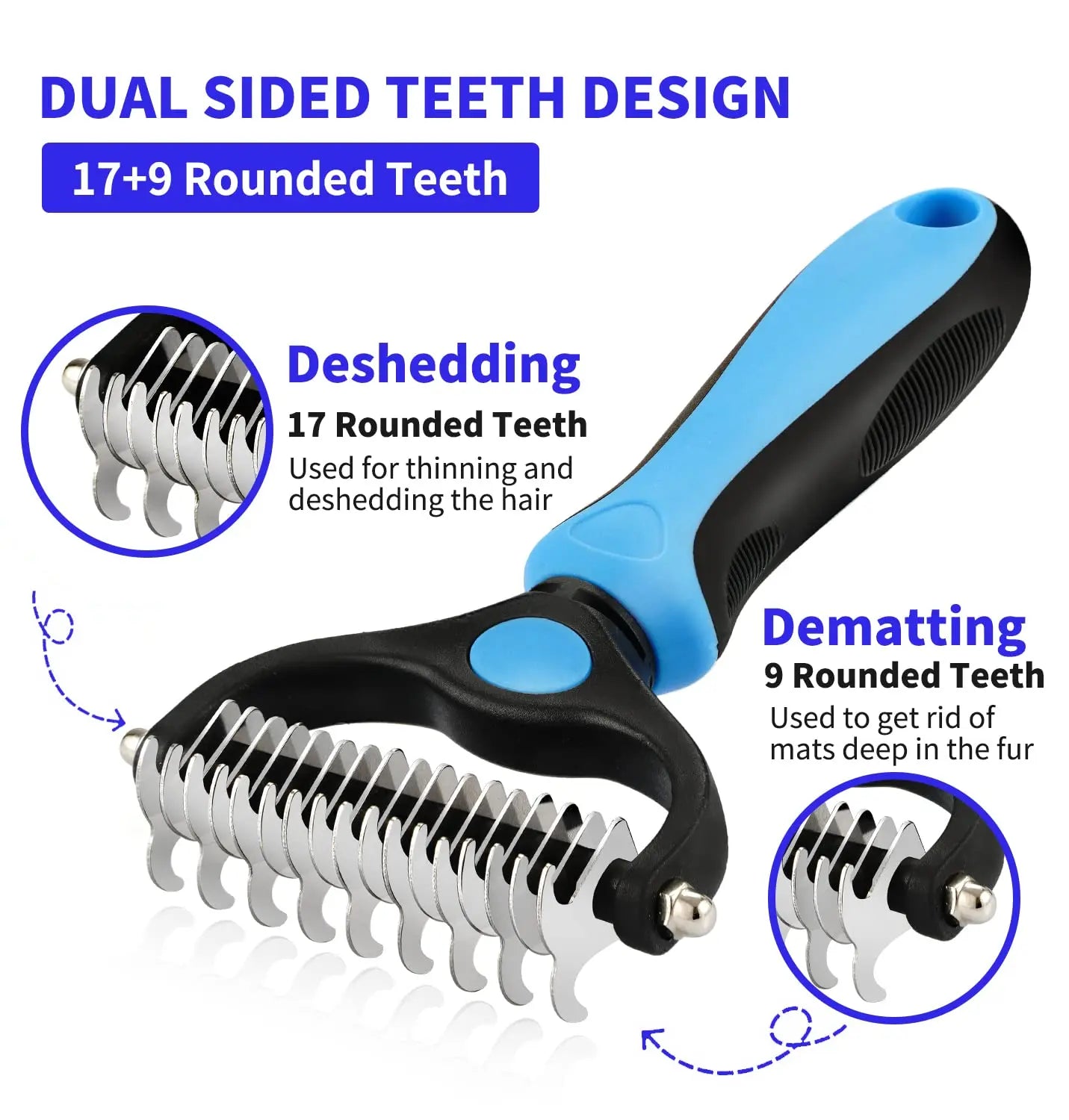 Pet Dematting & Deshedding Brush