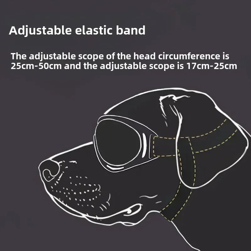 Adjustable Dog Sunglasses – UV-Resistant, Windproof Protective Goggles for Hiking, Running & Beach Adventures