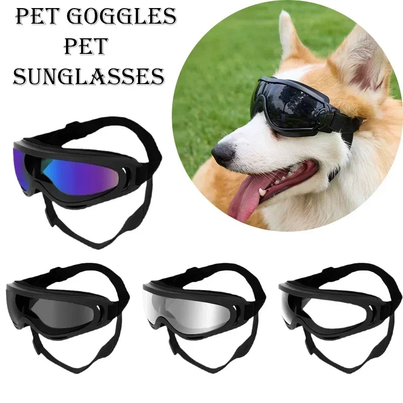 Adjustable Dog Sunglasses – UV-Resistant, Windproof Protective Goggles for Hiking, Running & Beach Adventures