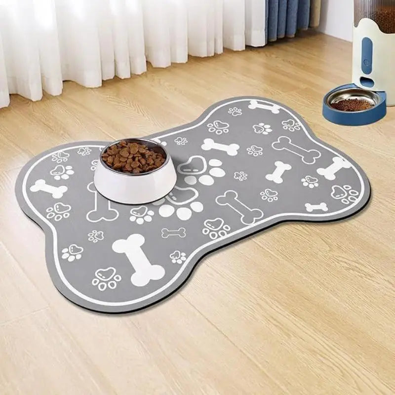 Quick-Dry Pet Bowl Mat – Absorbent, Waterproof & Non-Slip