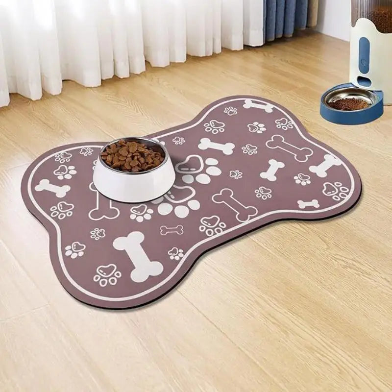 Quick-Dry Pet Bowl Mat – Absorbent, Waterproof & Non-Slip